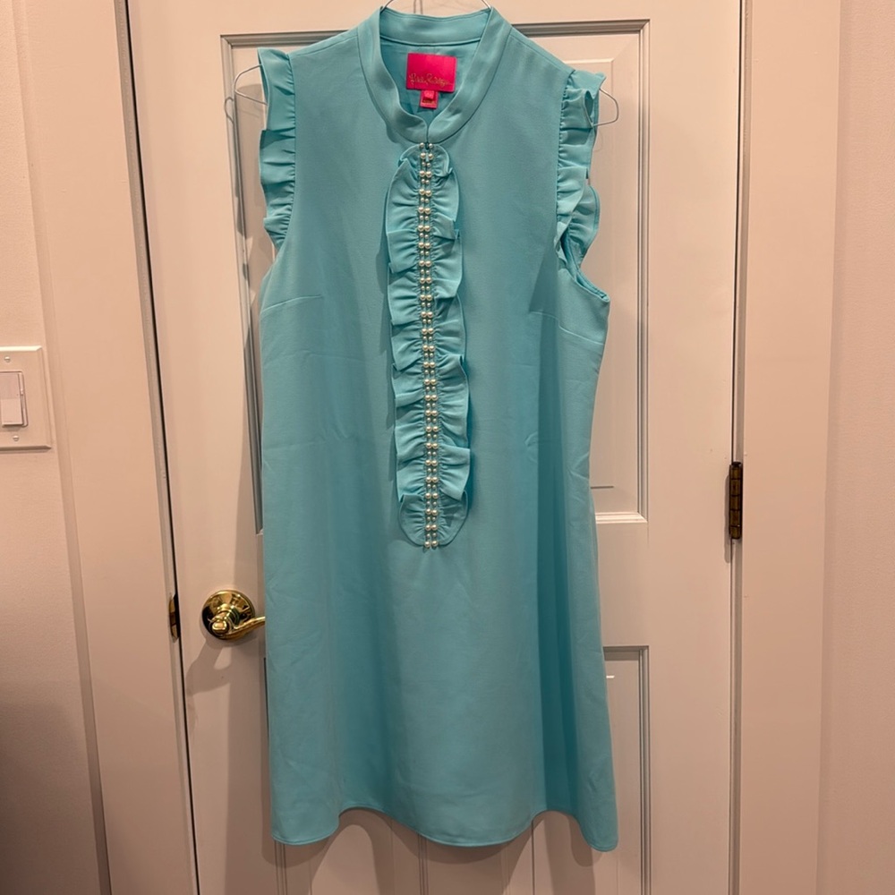 Lilly Pulitzer Adalee shift dress in Ibiza Blue EUC